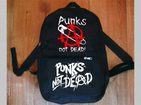 Punks not Dead jednoduchý ľahký ruksak, rozmery pri plnom obsahu cca: 40x27x10cm materiál 100%polyester